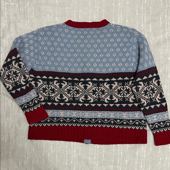 Eddie Bauer Red and Blue Knit Cardigan - Picture 3 of 3